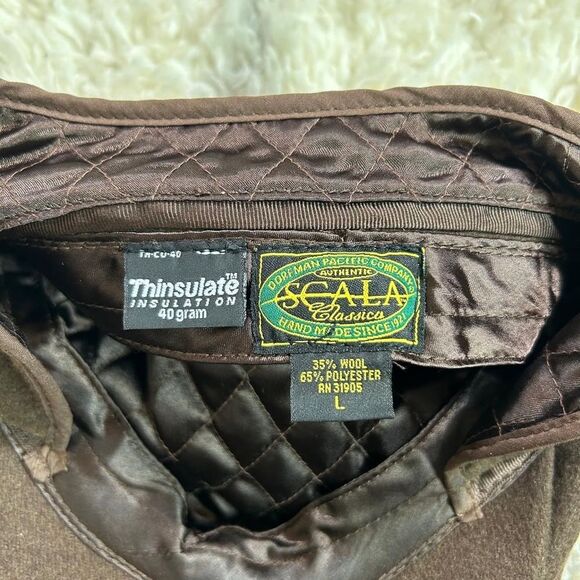 Scala Brown Beret hat with wool - Picture 6 of 8